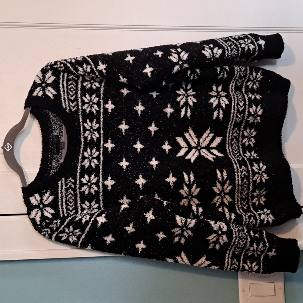 Barefoot Dreams CozyChic Fair Isle Sweater, Size Large, LIKE NEW!